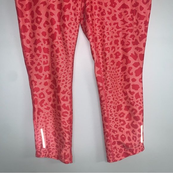 Nike Running Leggings  Women’s Size Small Red Pink Animal Print Cropped - Picture 4 of 9